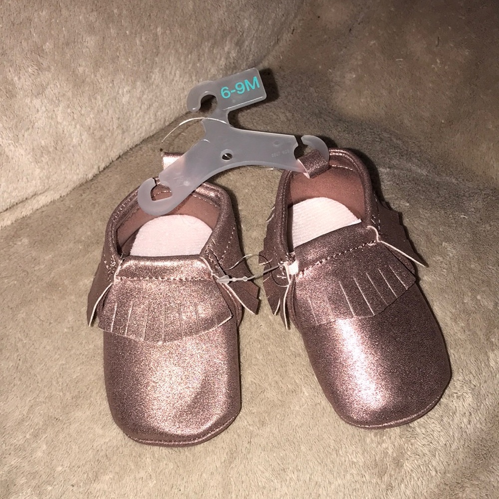 Pink sparkly 6-9 months Mocassins Target New